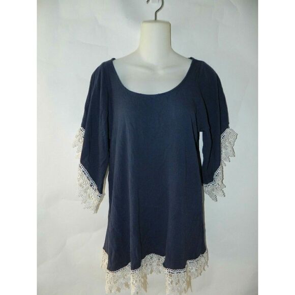 Lucy Love Blue  Hippie Boho Blouse Small‎ - Picture 3 of 7